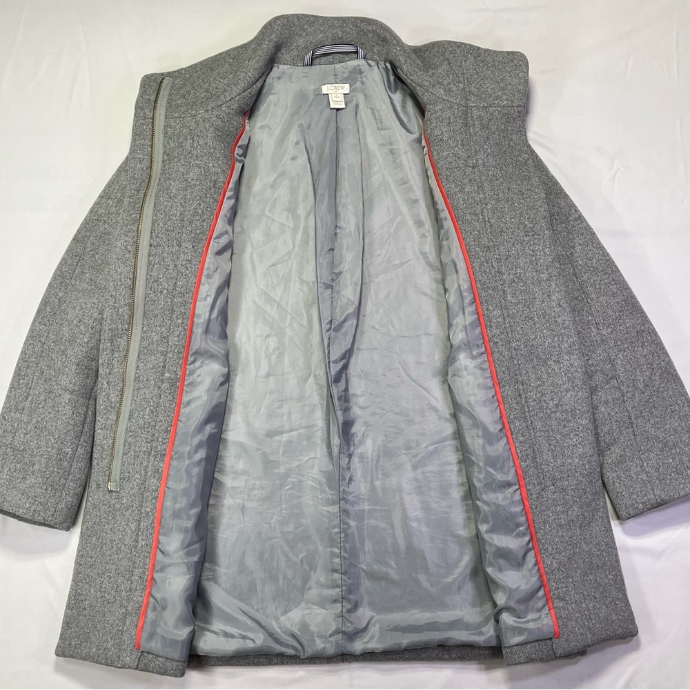 J. Crew Women's City Coat Jacket Classic Heather Gray - 0 Petite EUC - Picture 5 of 9